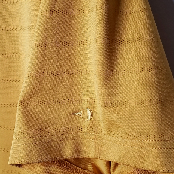 Grand Slam Performance Golf Polo Men's XXL Yellow Airflow Short Sleeve Shirt - Picture 6 of 10